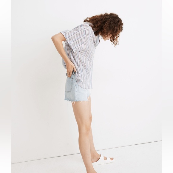 Madewell Chronicle Shirt in Rainbow Stripe - Picture 3 of 6